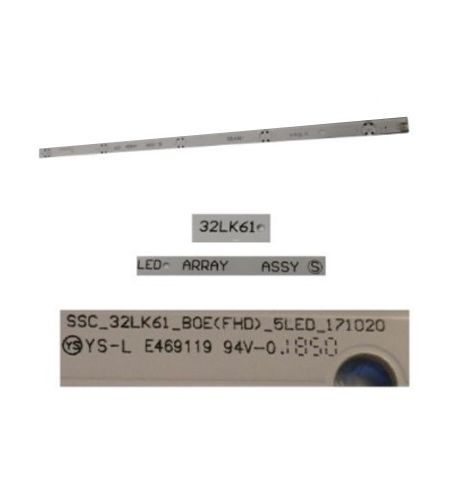 Tira 5 leds SSC_32LK61_BOE(FHD)_5LED_171020 LG 32LK6200PLA