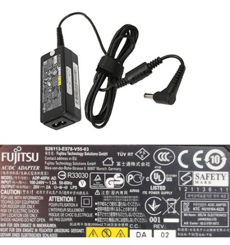 AC Adapter, Cargador... Fujitsu ADP-40PH AD 20V Black SWAP/USADO