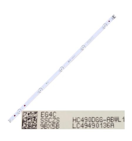 Tira 5 leds HC490DGG-ABWL1 LC49490136A RIGHT LG 49UK6200PLA