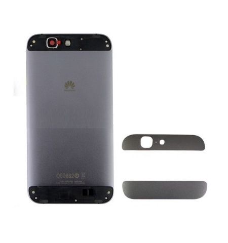 Carcasa Trasera / Tapa Bateria Completa Gris-Negra Huawei G7 L01, G7 UL20